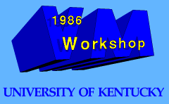 1986 VM WORKSHOP